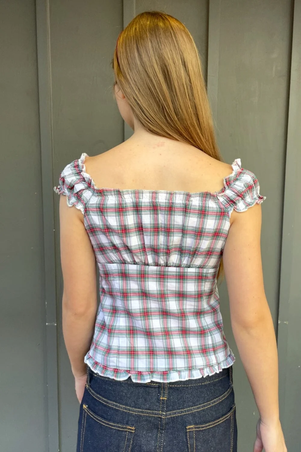 Elena Plaid Top