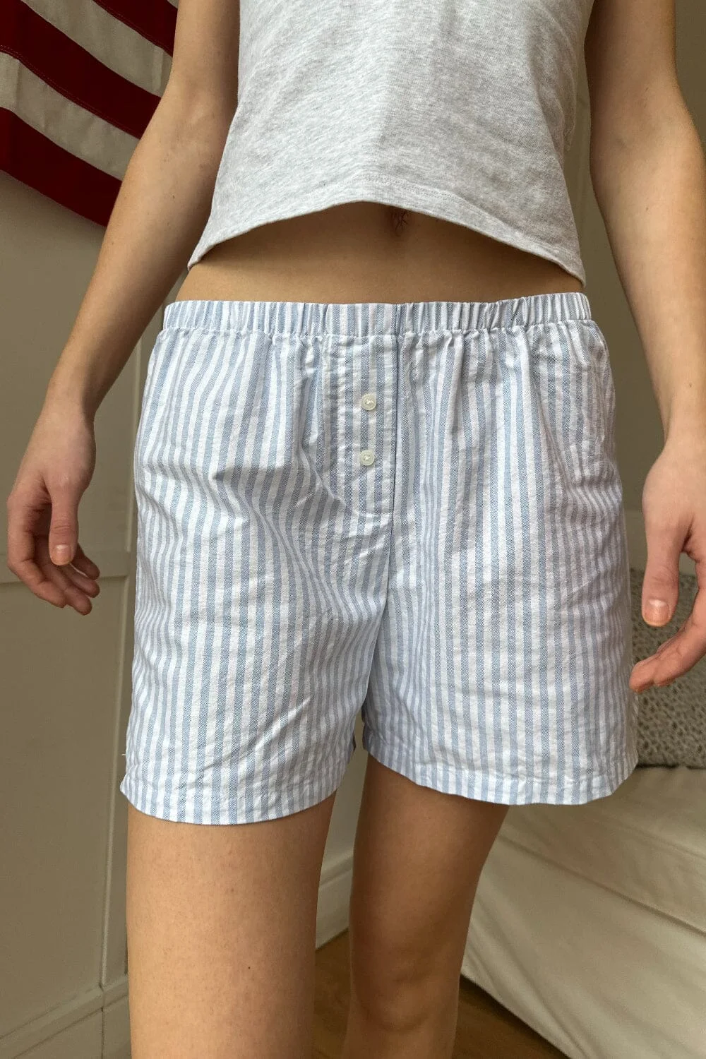 Keira Long Striped Boxer Shorts