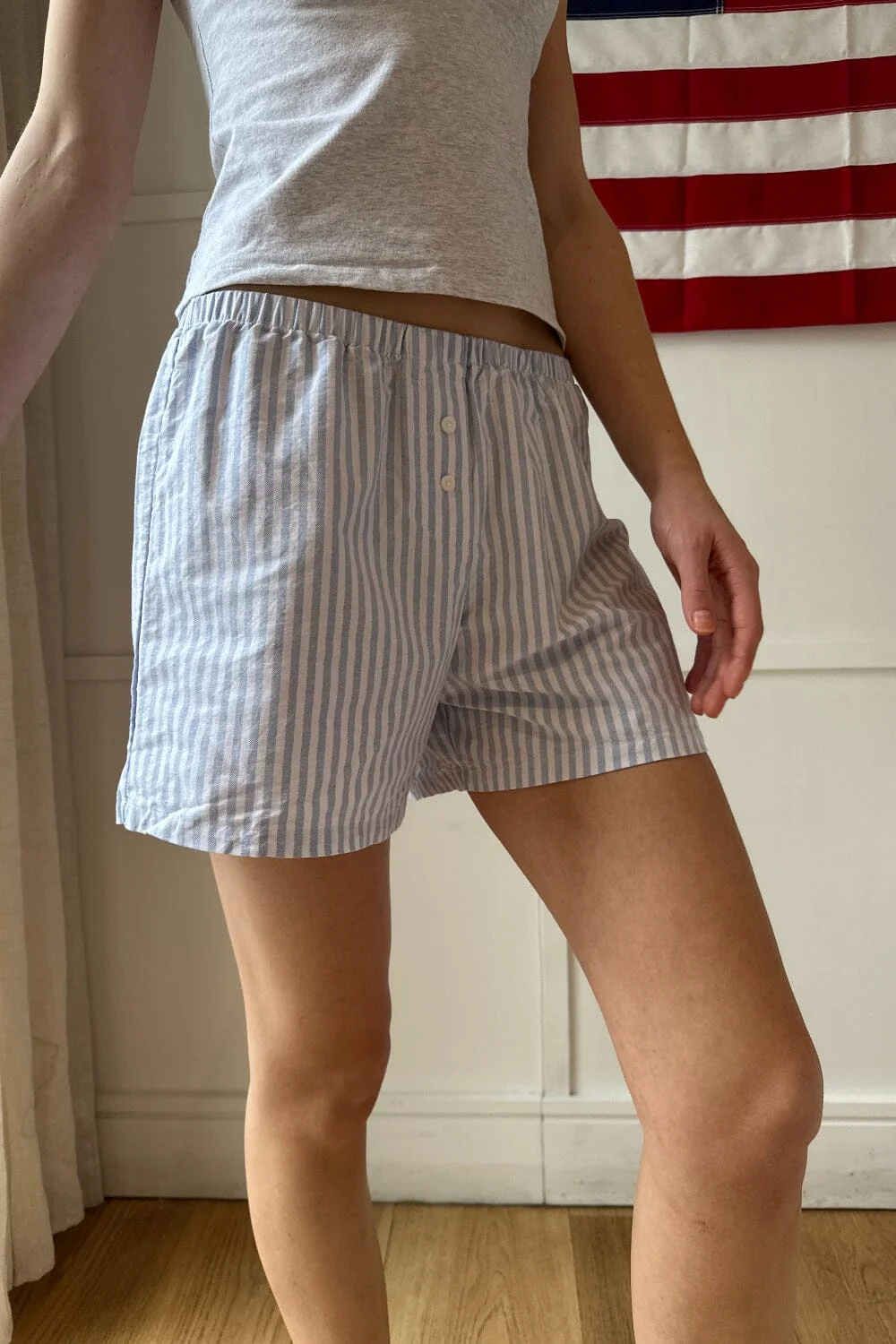 Keira Long Striped Boxer Shorts