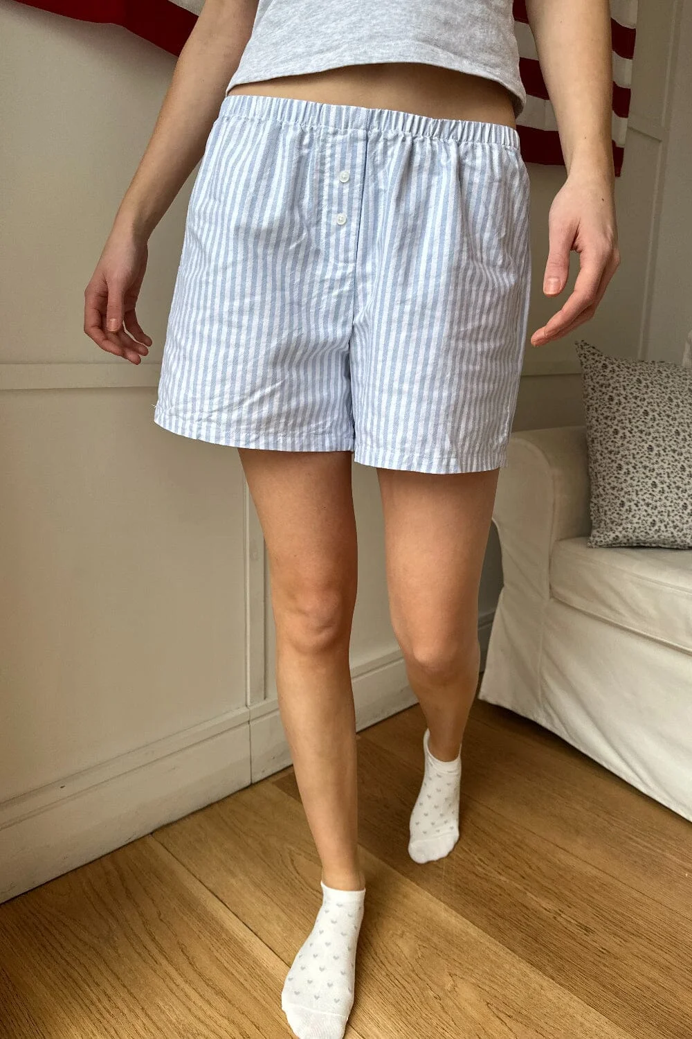 Keira Long Striped Boxer Shorts