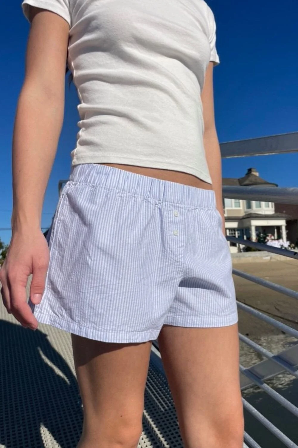 Keira Long Striped Boxer Shorts